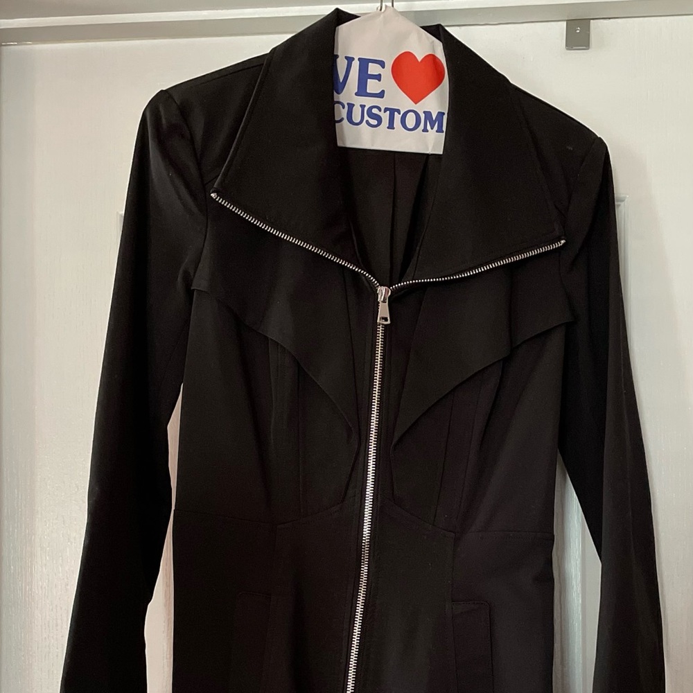 Black A-line zipper dress size small